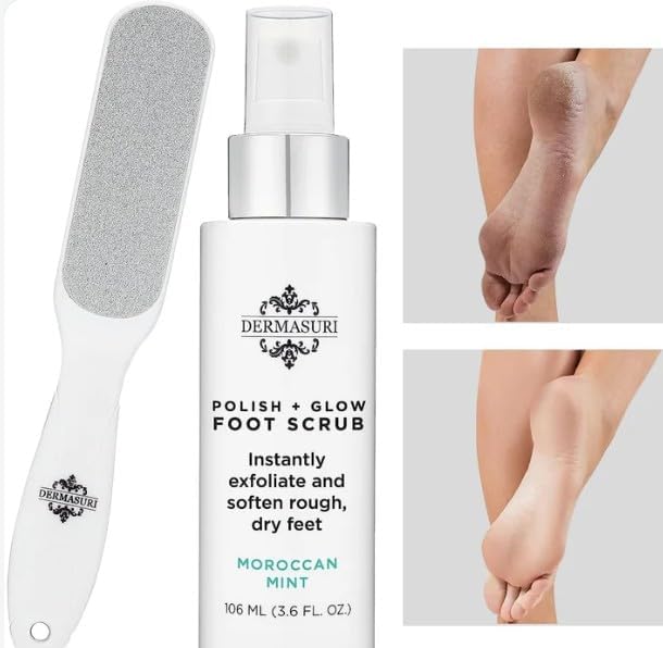 Dermasuri - Callus Remover Foot Scrub - Exfoliating Feet Spray-on Formula and - Image 7