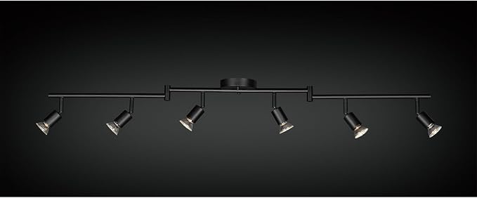 Globe Electric 59693 6-Light Foldable Track Lighting Kit, Matte Black Finish - Image 5