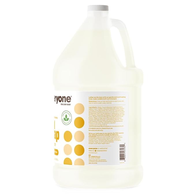 Everyone 3-in-1 Soap, Body Wash, Bubble Bath, 1 Gallon, Coconut and Lemon - Image 3
