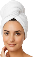 KEEPOZ Cotton Hair Towel Quick Dry Hair Towel Hair Drying Towels Suitable - Image 2