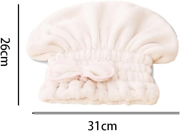 2-Pack Super Absorbent Hair Drying Cap, Microfiber Hair Towel Caps Fast Drying - Image 2