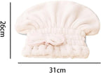 2-Pack Super Absorbent Hair Drying Cap, Microfiber Hair Towel Caps Fast Drying - Image 2