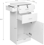 Modern Styling Station for Hair Stylist, Wooden Hair Salon Station Storage - Image 3
