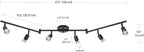 Globe Electric 59693 6-Light Foldable Track Lighting Kit, Matte Black Finish - Image 4