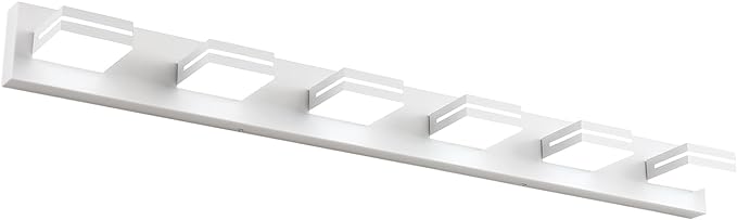 SineRise LED Modern Bathroom Vanity Light Fixtures, Matte White Modern Acrylic by SINERISELIGHTING