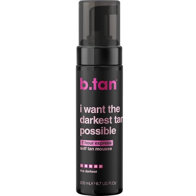b.tan Ultra Dark Self Tanner Mousse | I Want The Darkest Tan Possible by btan
