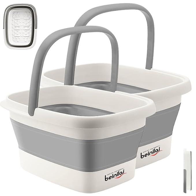 Collapsible Foot Bath Basin for Soaking Feet, Foot Soak Tub, Plastic Foot Bucket - Image 2