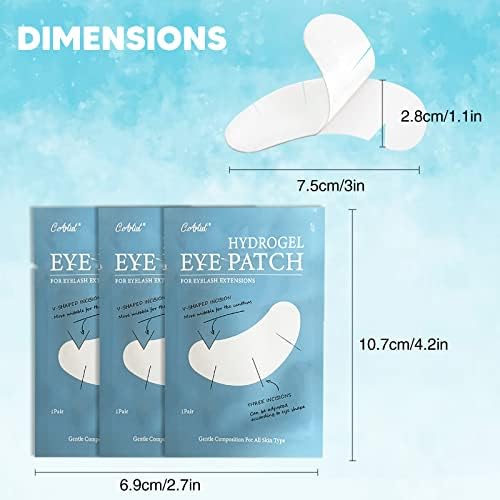 C. ARTIST 100 Pairs V-Shaped 100% Natural Eyelash Extension Under Eye Gel Pads - Image 5