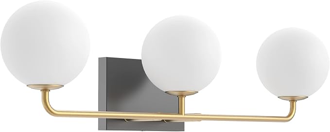 Tipace Mid Century Modern Gold 3-Lights Vanity Light Fixtures - Image 3