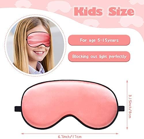 Sintege 4 Pcs Silk Eye Mask for Sleeping Kids Soft Eye Cover - Image 3