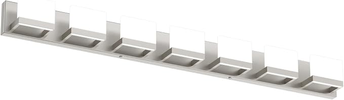 Tipace 7 Lights LED Modern Vanity Light Brushed Nickel Bathroom Lighting by Tipace