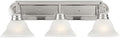 Design House Millbridge 3-Light Vanity Light, Satin Nickel Finish, Frosted by DesignHouse