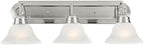 Design House Millbridge 3-Light Vanity Light, Satin Nickel Finish, Frosted by DesignHouse