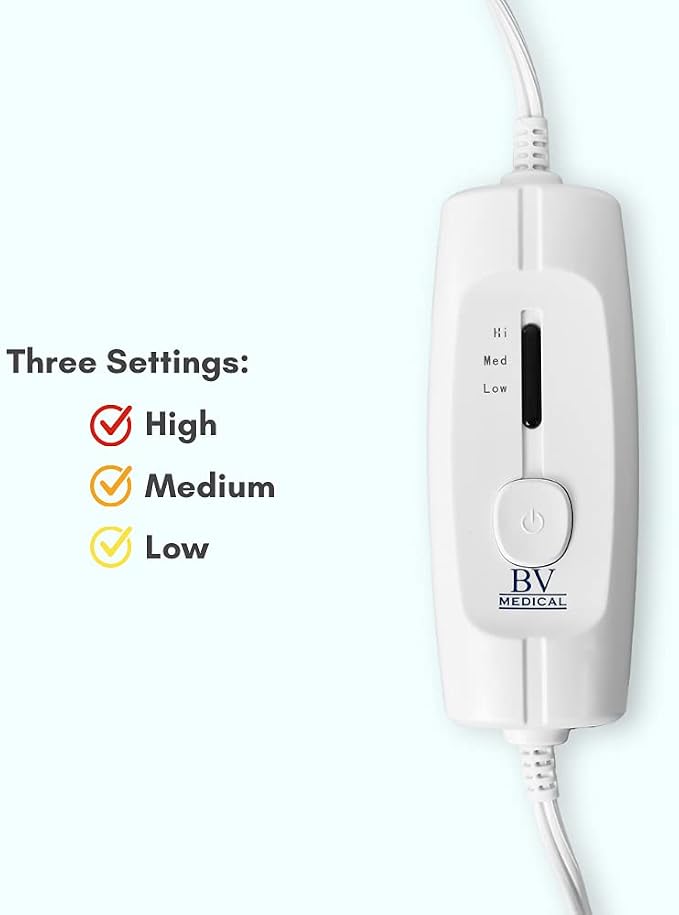 Heating Pad with Three Heat Settings W/No Auto Shut Off/12" X 24" - Image 2