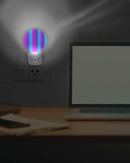 Night Lights Auto Sensor Purple Blue Night Light Gradient Color Stripe Round - Image 7