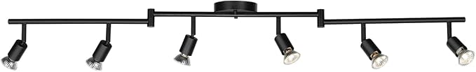 Globe Electric 59693 6-Light Foldable Track Lighting Kit, Matte Black Finish by GlobeElectric