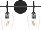 Ralbay Vintage Black Bathroom Light Fixtures 2-Lights Industrial Matte Black - Image 4