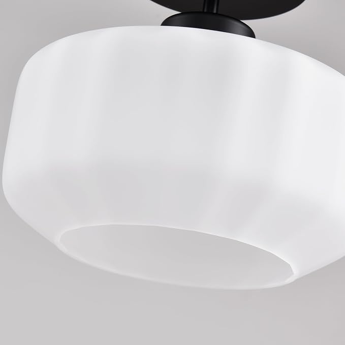 Industrial Black Matte Light Fixtures Ceiling Mount, - Image 3