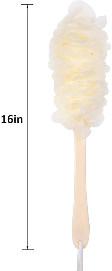 Back Scrubber for Shower, Loofah Long Handle Bath Body Brush, Soft Nylon Mesh - Image 5