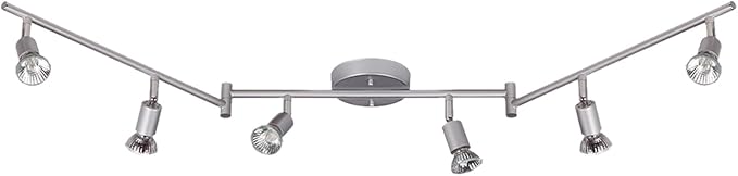 Globe Electric 59351 Payton 6-Light Foldable Track Lighting, Matte Silver - Image 10