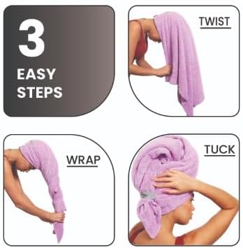Curly Girl Microfiber Hair Towel Wrap - Image 5