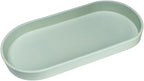 Green Small Tray, Oval Tray for Kitchen Counter, Bathtub Bathroom Vanity Items by VCREATC-VCREATEFORCUSTOMER