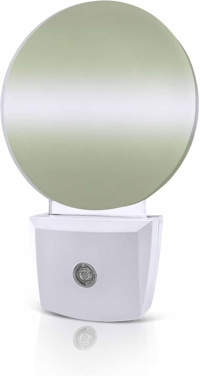 Night Lights Auto Sensor Sage Green Ombre Night Light Solid Color Round Lamp by Home+L6
