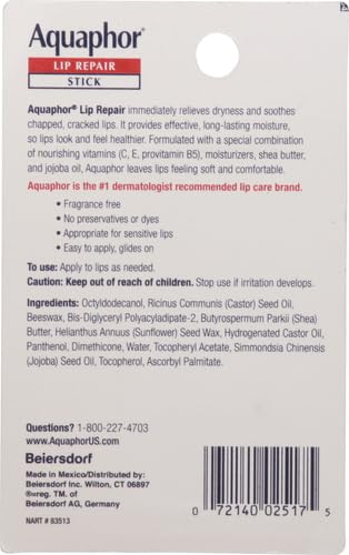 Aquaphor Lip Repair Stick, Moisturizing Lip Balm Pack, Relieves Dryness - Image 3