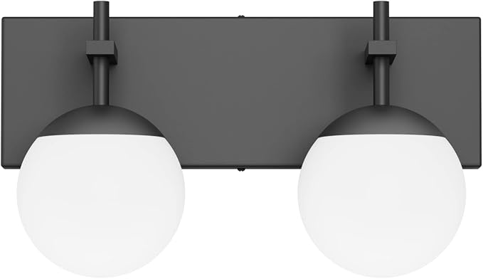 Ralbay Matte Black Bathroom Wall Light Fitures 2-Light Mid Century Modern - Image 8