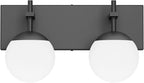 Ralbay Matte Black Bathroom Wall Light Fitures 2-Light Mid Century Modern - Image 8