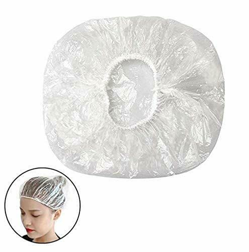 OMWAH 100 PCS Disposable Shower Caps Large Clear Waterproof Processing - Image 4