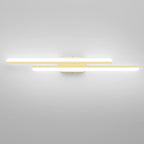 Ralbay 40" Modern LED Gold Vanity Lights 40W Frosted Aluminum Gold Bathroom by RalbayLighting