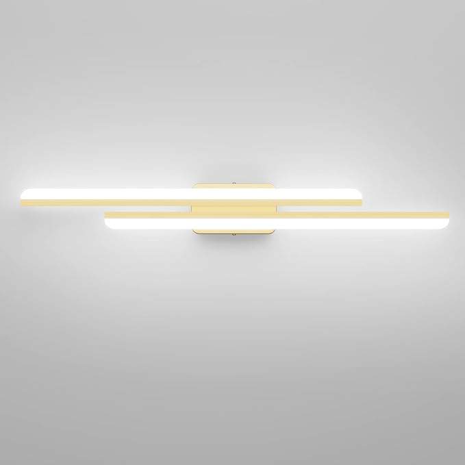 Ralbay 40" Modern LED Gold Vanity Lights 40W Frosted Aluminum Gold Bathroom by RalbayLighting