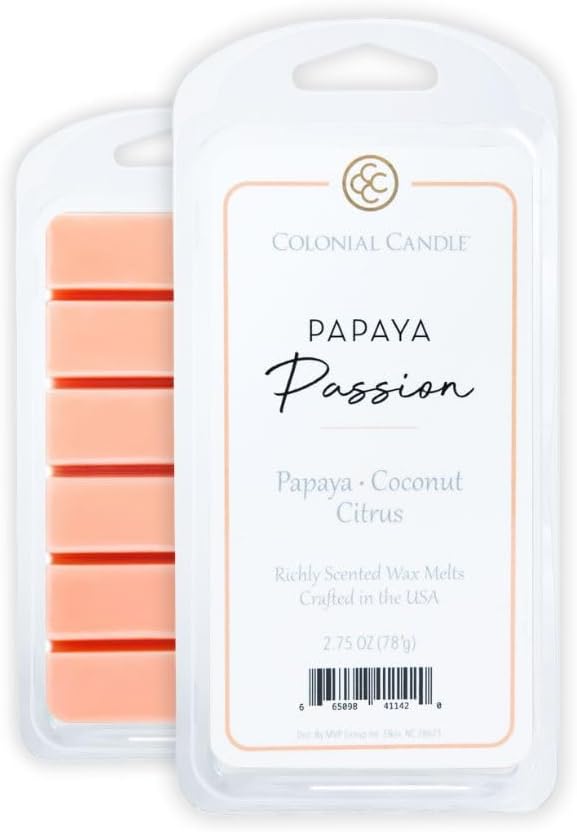 Colonial Candle Papaya Passion Scented Wax Melts, Wax Melt Warmer Cubes - Image 3