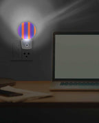 Night Lights Auto Sensor Purple Orange Night Light Gradient Color Stripe Round - Image 7