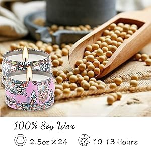 YOROXRG 24Pack Scented Candles, Soy Wax Jar Candles, Aromatherapy Candles - Image 7