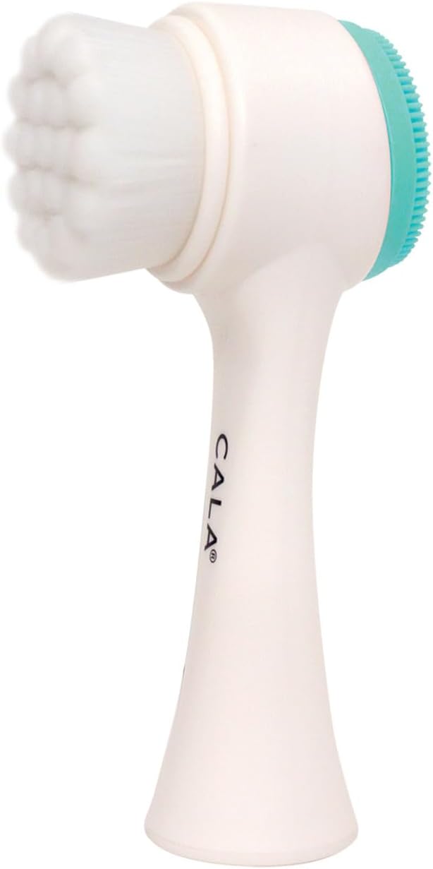 CALA Dual-Action Facial Cleansing Brush, Superfine Soft Bristles Deep Clean by CALAPRODUCTS