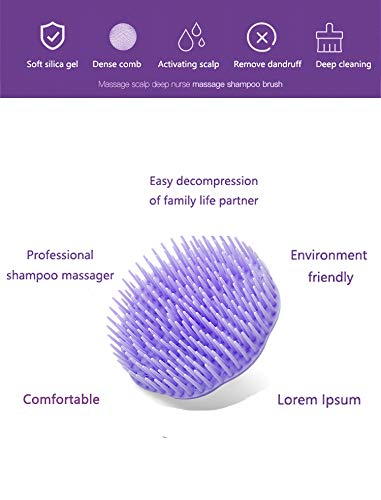 Aroveea Hair Scalp Brush Dandruff Cleaning Brush Shower Scalp Shampoo Brush - Image 2