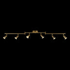 Globe Electric 57505 Payton 6-Light Foldable Track Lighting, Painted Brass - Image 2