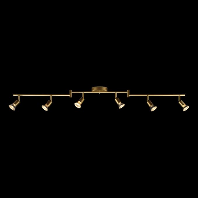 Globe Electric 57505 Payton 6-Light Foldable Track Lighting, Painted Brass - Image 2