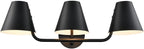 DIRYZON 3 Light Bathroom Vanity Light, Industrial Black Wall Sconces, Rustic - Image 2
