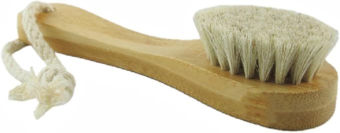 2 Pack 6" Bamboo Handle Dry Facial Cleansing Brush - Image 6