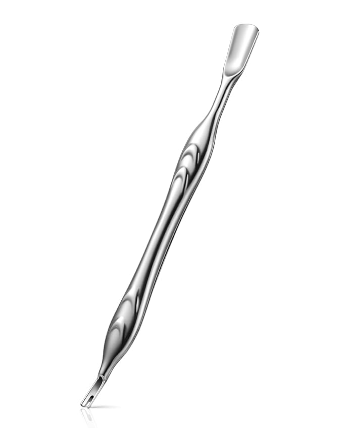 FERYES Cuticle Pusher with Fork, 2-in-1 Cuticle Trimmer Nail Care Tool by FERYES