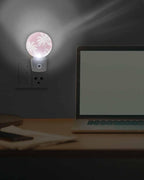 Night Lights Auto Sensor Tropical Palm Trees Night Light Peach Pink Linen - Image 7
