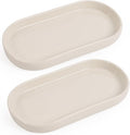 INGOFIN 7" Ceramic Bathroom Vanity Tray Set- 2 Pcs Bathroom Organizer by INGOFIN