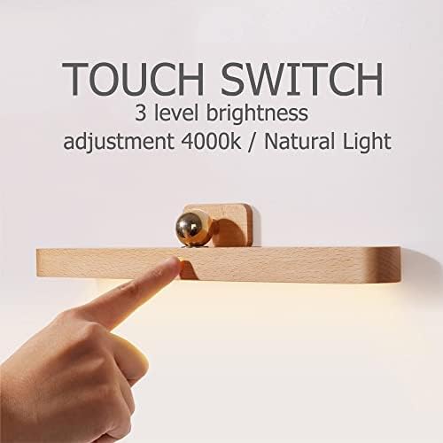 2 PCS Led Rechargeable Bathroom Light Fixtures Three-Level Dimmable Touch - Image 2