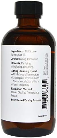Now Foods Essential Oils, Lemongrass Oil 4 Ounces - Image 2