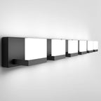 Tipace LED Modern Matte Black Bathroom Vanity Lights Over Mirror 6 Lights Up - Image 6