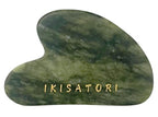 Green Jade Natural Stone Curved Facial Roller & Guasha Set - Image 4