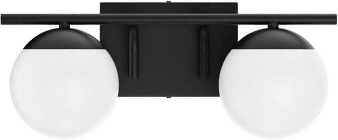 Ralbay Black Mid Century Modern 2-Light Bathroom Vanity Light Fixtures - Image 2
